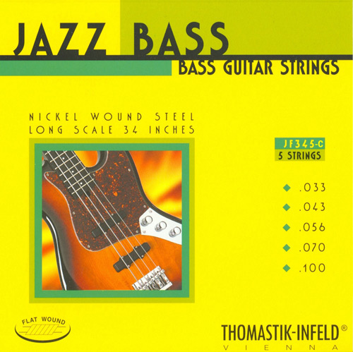 Thomastik JF345, E-High C, Jazz Bass Flat Wound, 5 String Set
