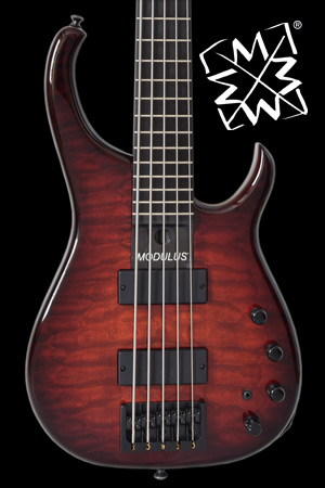 Modulus Bass Quantum 5 Siennaburst, High End Bass GuitarsPlanet Bass